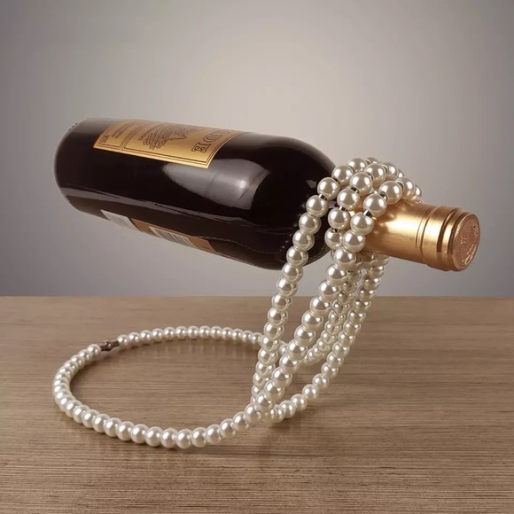✨ Elegant Pearls Floating Wine Holder Creative Home Decor - Picture 2 of 2